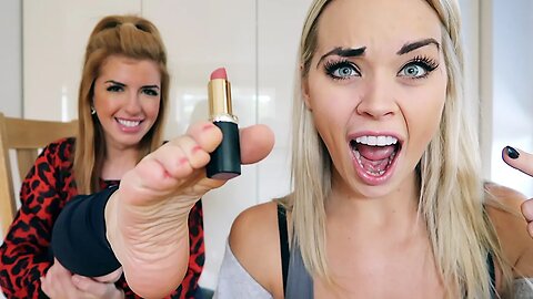 USING HER FEET TO DO MY MAKEUP?!