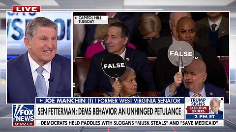 Joe Manchin calls out Democrats' 'unconscionable' behavior at Trump's joint address