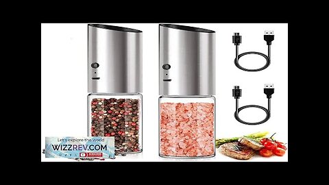 Electric Salt and Pepper Grinder Set USB Rechargeable Eletric Pepper Mill Shakers Review