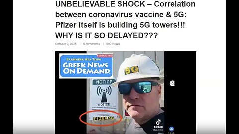 Correlation between coronav!rus jabbs & 5G: Pf!zer itself is building 5G towers
