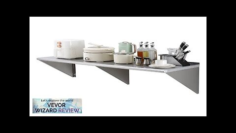 VEVOR 18" x 60" Stainless Steel Shelf Wall Mounted Floating Shelving Review