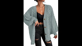 EXLURA Womens 2025 Oversized Cardigan Sweaters Soft Knit Cardigan Coats