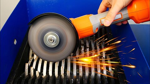 Operated Angle Grinder vs Shredder: A Jaw-Dropping Experiment