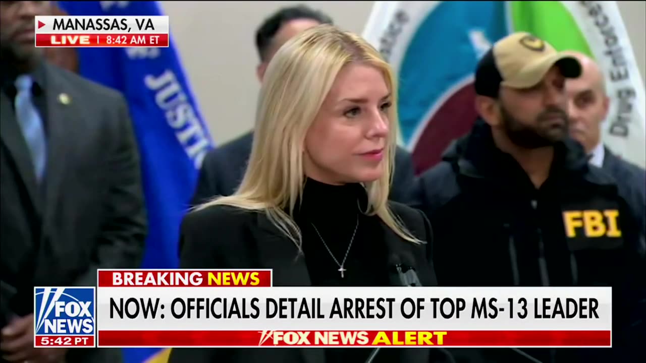 AG Pam Bondi, FBI Director Kash Patel Say MS-13 Bigwig Was In US 'Far Too Long'
