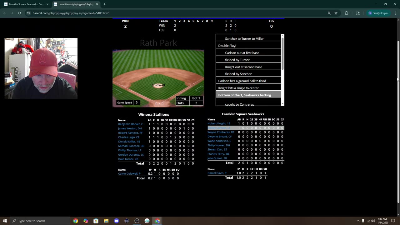 Winona vs. Franklin Square : Field of Dreams Gm. #7