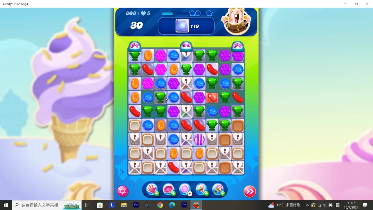 Candy Crush Saga Record (Level 808)