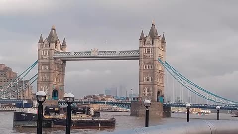 The scene around Tower Bridge, London