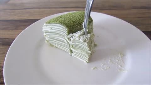 How to Make Matcha Crepe Cake | Matcha Mille Crepe Cake recipe