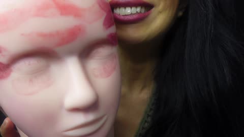 ASMR A LOT OF LIPSTICK STAINS ON MY MANNEQUIN
