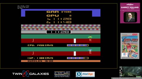 Atari 2600 EMU - Track and Field - Game Novice B/B - 76,420