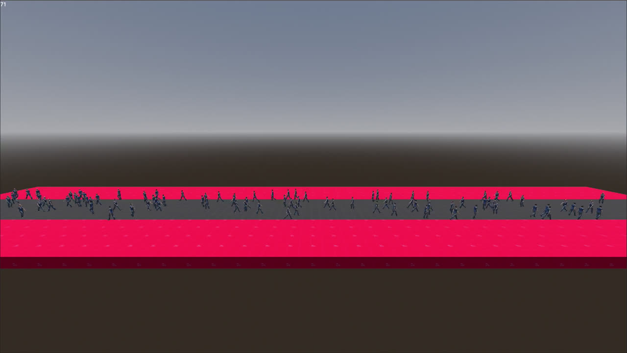 Pedestrian AI Crowd Test