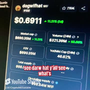 dogwifhat wif price prediction crypto market bull run! #fyp