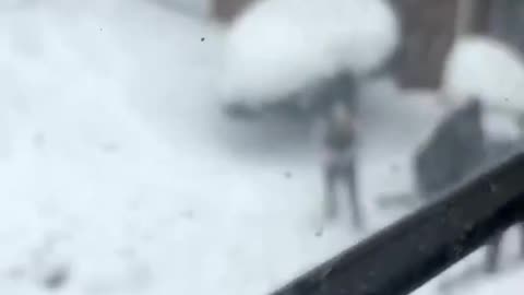 Carpentersville, Illinois: Juan just got ICE-y real quick in the snow.