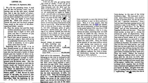 William Cobbetts Political Register 1835 - mentions jews, debt, paper money, Rothschilds