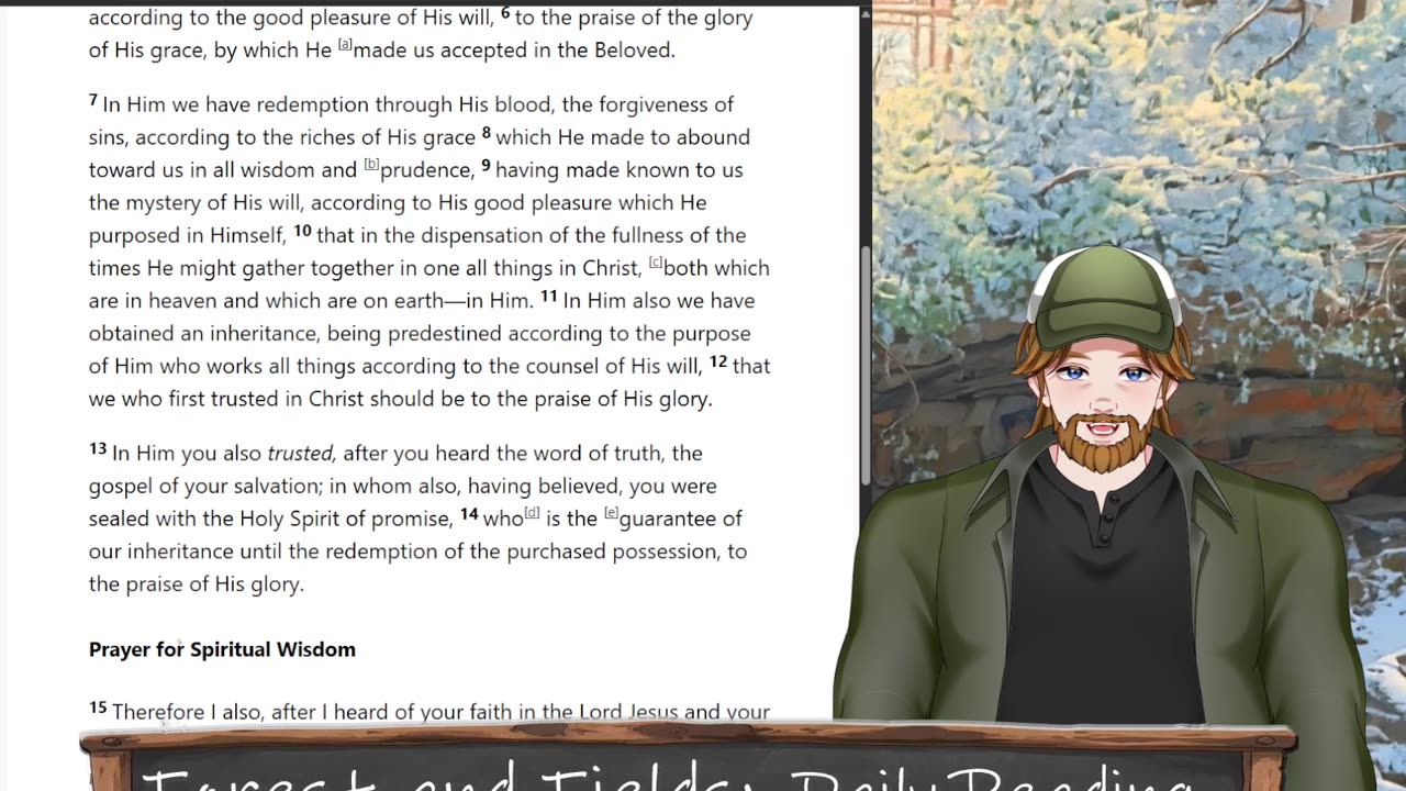 Forest and Fields Daily reading: Ephesians 1