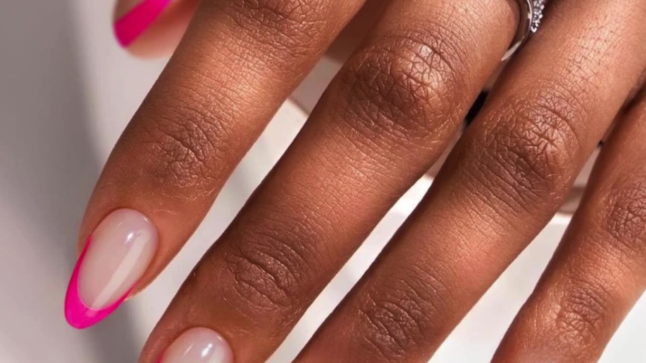 Pink Press On Nails Short, Stick On Nails for Women