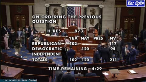 U.S. House of Representatives ~ Budget / C.R. Vote ~ November 12 2025