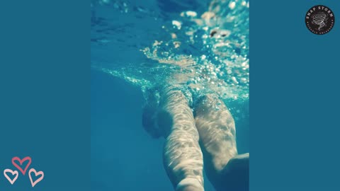 bikini girl underwater