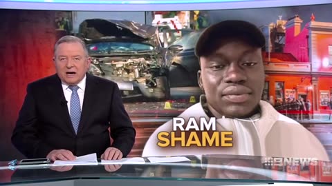 African steals car and crashes it into people