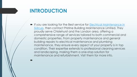 Get The Best Electrical Maintenance in Sidcup.