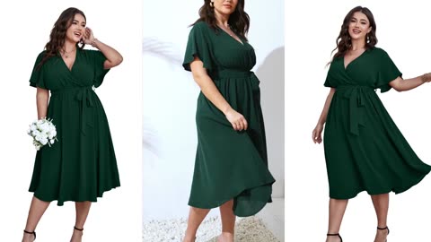 You Won’t Believe How Gorgeous This Plus-Size Midi Dress Is – A Must-Have for Wedding Season!