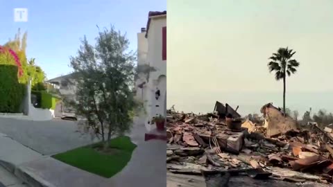 Las Angeles Destruction before and after fire 🔥 out of mercia