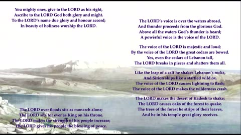 Psalm 29 in full. Tune: St. Denio