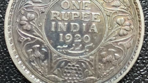 Indian British silver coin 1920