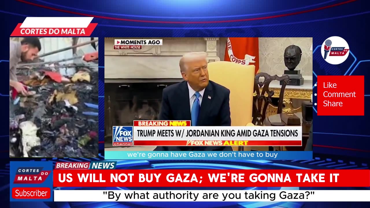 President Donald Trump The US will not buy Gaza; We will take it.