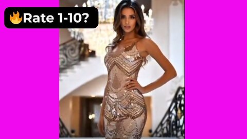 🔥 Rate This Bronze Sequin Party Dress 1-10? | Supermodel Glow 4K