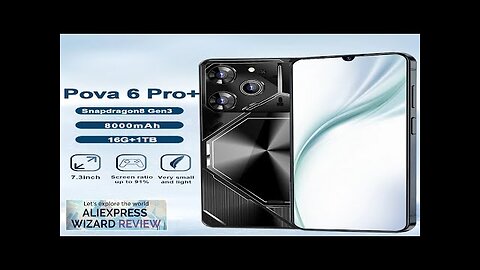 Smartphone Pova 6 Pro unlocked HD Screen maximum memory 22GB+2TB 5G Dual Review