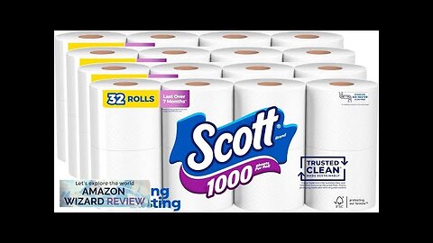 Scott 1000 Trusted Clean Toilet Paper 32 Rolls Septic-Safe 1-Ply Toilet Tissue Review