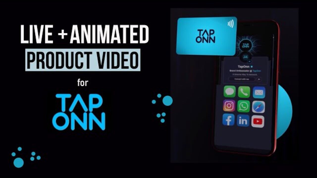 TapOnn | NFC Digital Business Card Explainer Video | Live + Animated by MotionGility