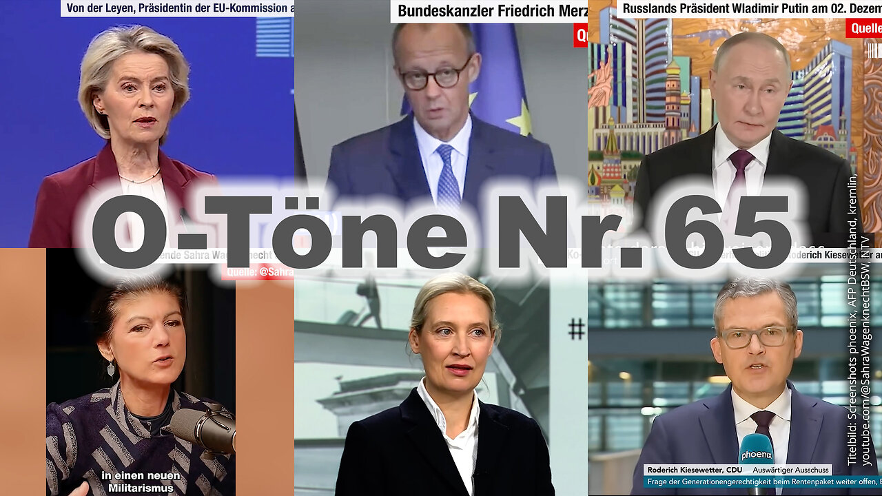 „Wenn und falls Russland Reparationen zahlt“ – O-Töne zur Rolle DE & Europas am Ukraine-„Peace Deal“