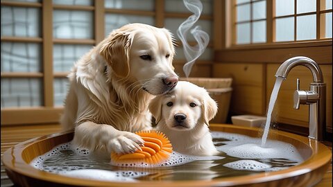 🐾 Brave Mom Dog Saves Puppy in Danger, Brings Him Home and Treats Him Like Her Own Son 🚂❤️