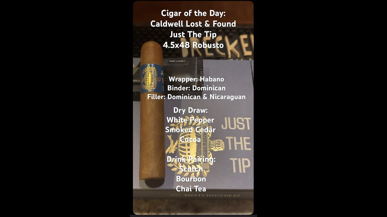 Just The Tip (Caldwell Lost & Found) 4.5x48 Robusto #Shorts #CigarOfTheDay #Short #Review