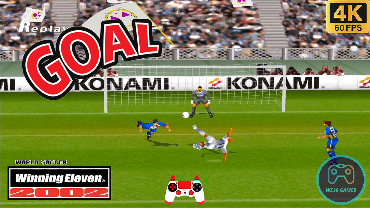 Top (3) Best Bicycle Kick Goals | Winning Eleven 2002 (PS1) 4K
