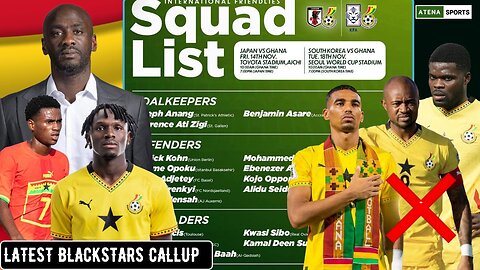 BlackStars Official Squad for Asia Tour Announced. Kudus, Partey, Jordan Absent. New Debutants In