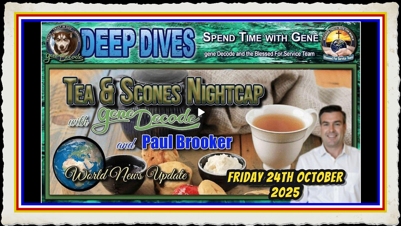 TEA SCONES WITH GENE DECODE PAUL BROOKER - 23RD OCTOBER