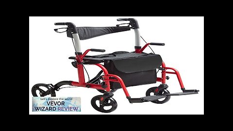 VEVOR 2 in 1 Rollator Walker & Transport Chair for Seniors Folding Review