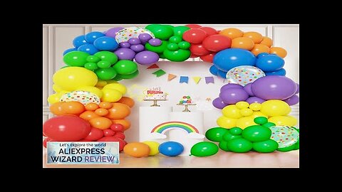 96Pcs Balloons Arch Garland Kit Reusable Colorful Balloons Set DIY Latex Birthday Review