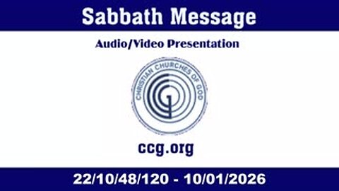 Sabbath Message (Audio) for 22/10/48/120 - 10/01/2026