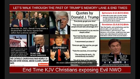 LET’S WALK THROUGH THE PAST OF TRUMP’S MEMORY LANE & END TIMESOF TRUMP’S MEMORY LANE & END TIMES