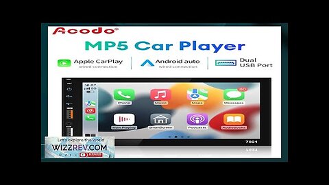 Acodo 7Inch Carplay Android Auto Player Dual USB Capacitive Screen Touch HD Review