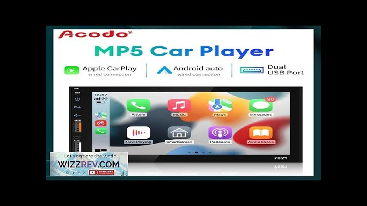 Acodo 7Inch Carplay Android Auto Player Dual USB Capacitive Screen Touch HD Review