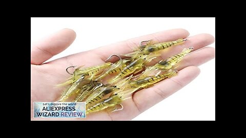 10 PCS Luminous Shrimp Silicone Artificial Bait Simulation Soft Prawn With Hooks Review