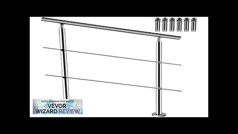 VEVOR Stainless Stair Handrail with 2 Cross Bars Hand Rails for Steps Review