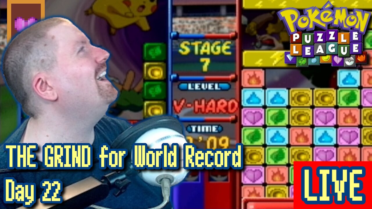Day 22 of THE GRIND For a CRAZY World Record [Pokémon Puzzle League Speedruns]