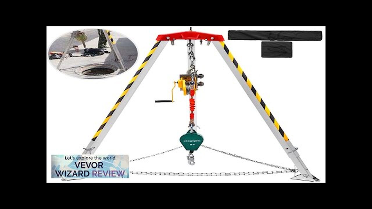 Confined Space Tripod Kit with 1200 lbs Winch and Storage Bag Confined Space Tripod Kit with 1200 lbs Winch and Storage Bag