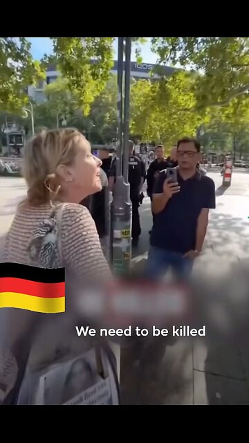 German woman raising voice for justice #viral #spain #trending #germany #eu #foryou #jesus #usa #uk